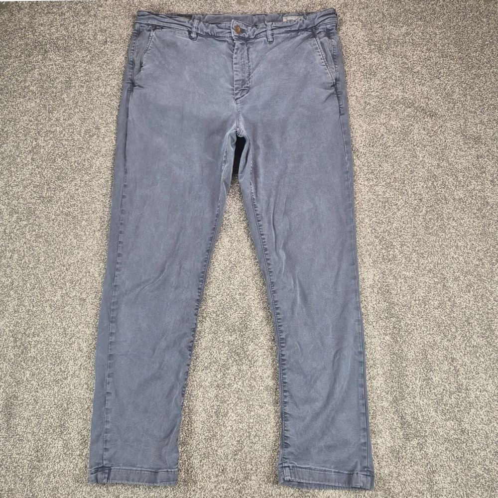 Faherty Coastline Chino Pants Mens 36 Navy Blue Stretch Tailored Fit